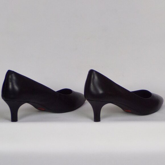 ROCKPORT TOTAL MOTION size 10 black mid-heel point-toe pumps cushioned insoles - Picture 8 of 14